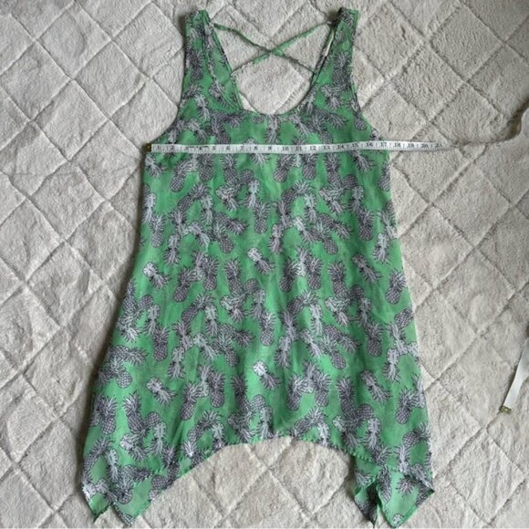 Francesca’s | Green Chevelle Pineapple Swim Cover-Up | Size Small, Medium - Picture 7 of 8
